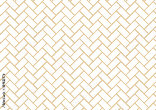 白に金色の檜垣文様の背景素材 　ベクター　イラスト
