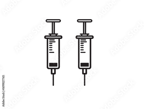 Professional sterile syringes vector illustration in clean design