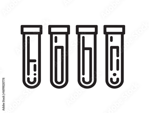Minimalist laboratory glassware icon in clean vector style