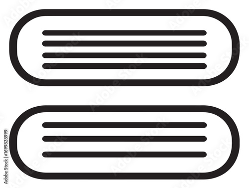 Minimalist medical temperature strips icon in clean vector