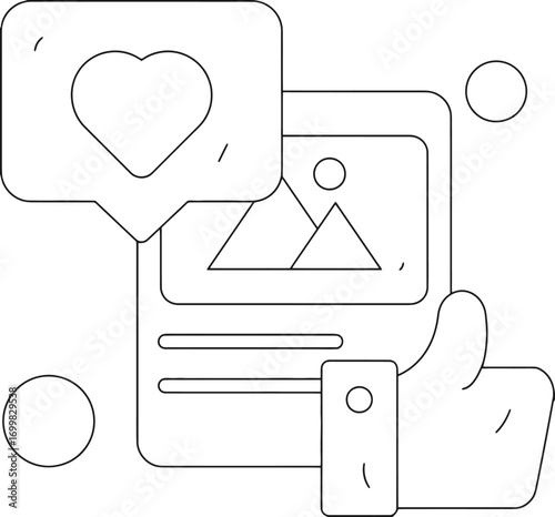 Capturing engagement with social media likes and content sharing, a modern digital communication concept for online popularity and user interaction