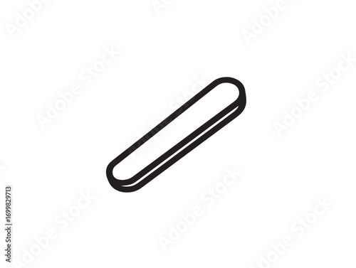 Clean vector drawing of clinical tongue depressor design