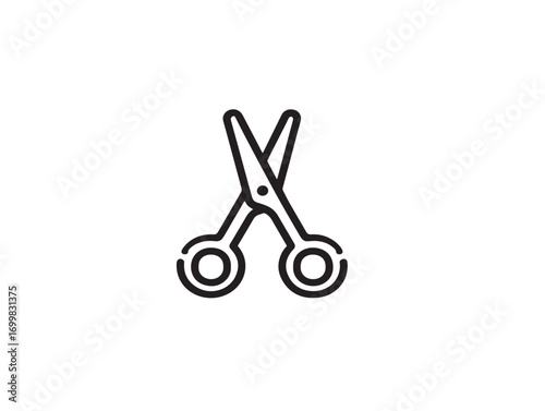 Flat design trauma medical shears in vector format