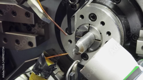 Precision machining process in a manufacturing facility focusing on metal components