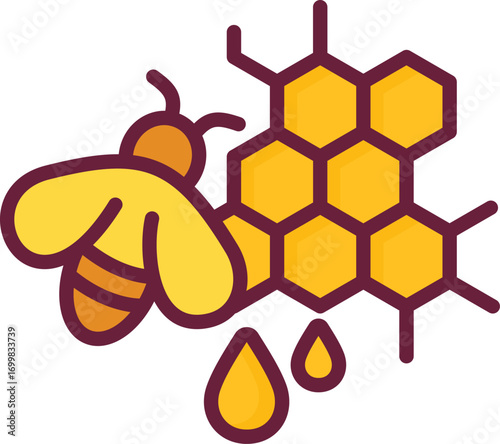Honeycomb  lineal color icon
