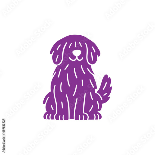 purple cartoon dog