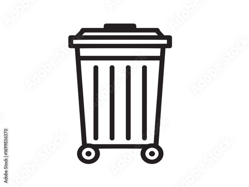 Professional 2D drawing of medical waste container symbol