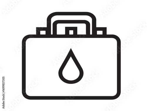 Professional medical wound irrigation kits clean vector illustration