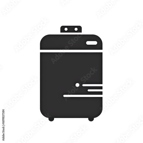 Travel Companion: An elegant and sturdy suitcase, a symbol of adventure and mobility, stands ready, its silhouette hinting at journeys and exploration to come. 