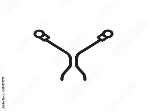 Professional vector line art of oxygen nasal cannula device