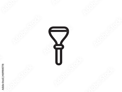 Clean otoscope medical tool illustration with line art