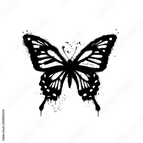 Butterfly illustration drawn with creative and elegant graffiti art