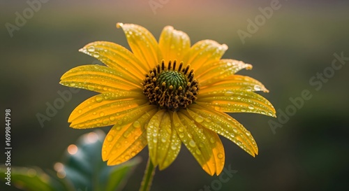Golden Yellow Puffball Flower