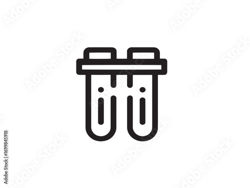 Clean 2D diagnostic rapid test kit vector illustration