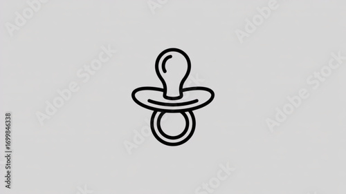 Baby pacifier vector icon illustration for newborn soother dummy nipple child care and childhood concept design