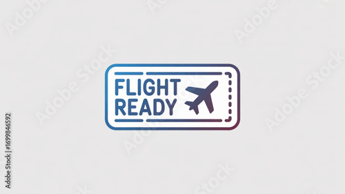 Flight ticket ready travel airplane boarding pass airline trip journey vacation holiday adventure tourism icon