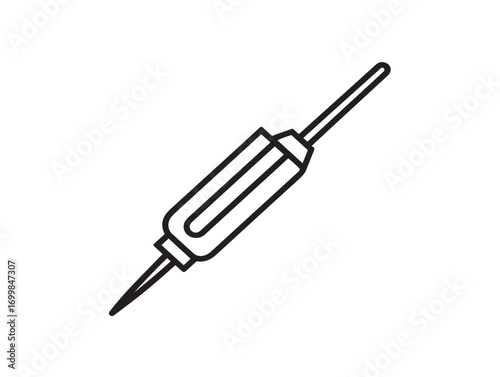 Sleek scalpel instrument outline icon in elegant vector style