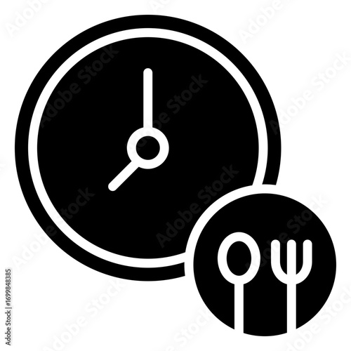 Lunch Time Icon Element For Design