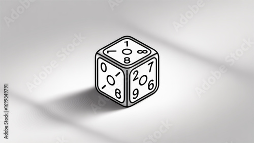 Explore the world of numbers with this unique number dice illustration for educational and fun purposes