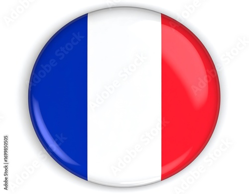 Circular French flag button