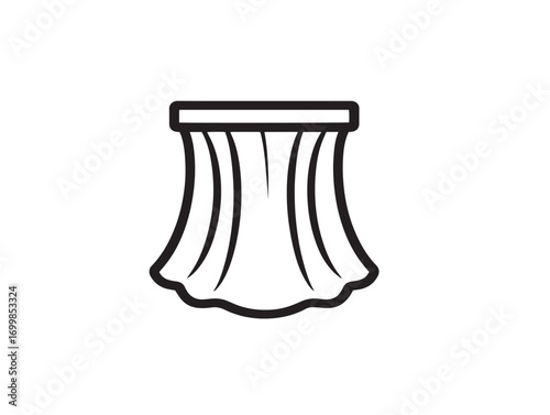 Stylish sterile drape symbol in flat vector art