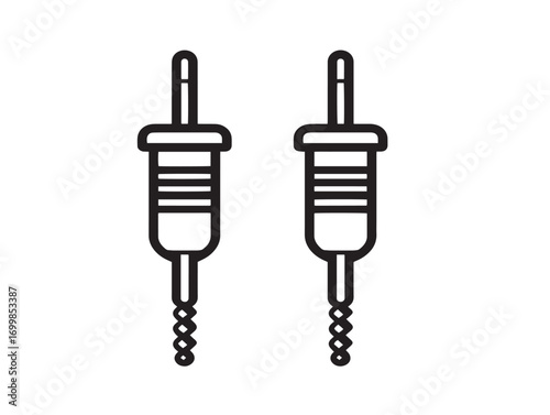 Elegant hospital surgical drill machine icon in vector