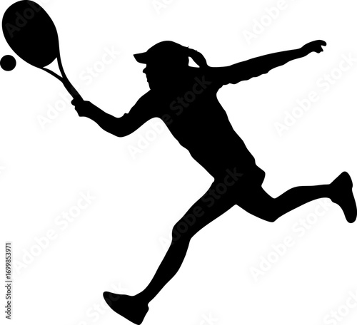 tennis player silhouette vector eps1