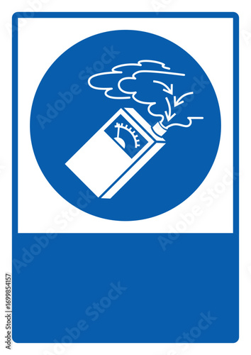mandatory safety signs_use gas detector your custom message here portrait size a4/a3/a2/a1 v2	 