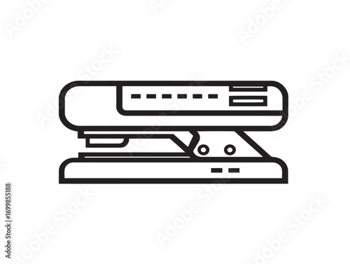Clean vector line art medical surgical stapler device