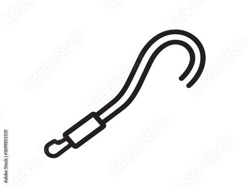 Minimalist suction tip medical tool vector drawing