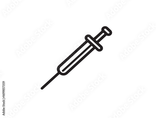 Sharp curved suture needle minimal vector design