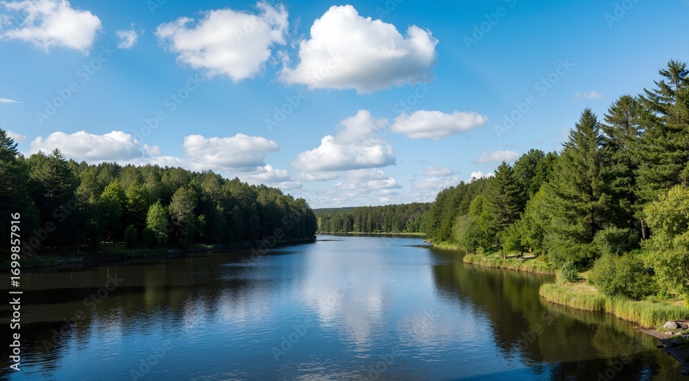 Fototapeta premium the river in the forest