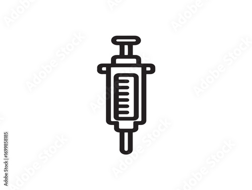 Clean minimalist syringe pump medical device icon