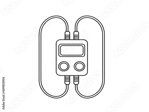 Elegant 2D vector TENS therapy device accessories