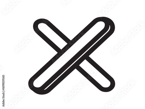 Clean medical vector icon of tongue depressor