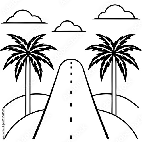 a-paved-road vector design 
