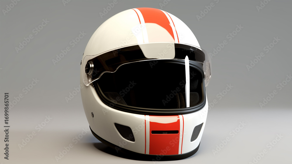 Fototapeta premium White and red helmet