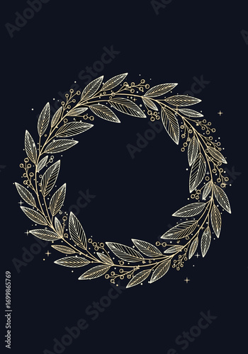 Elegant laurel wreath decoration for celebrations and achievements
