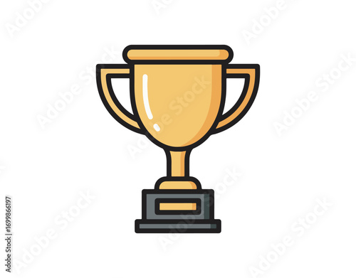 Stylish Vector Icon of a Trophy

