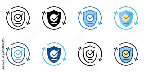 Regulatory Compliance icon set multiple style collection 
