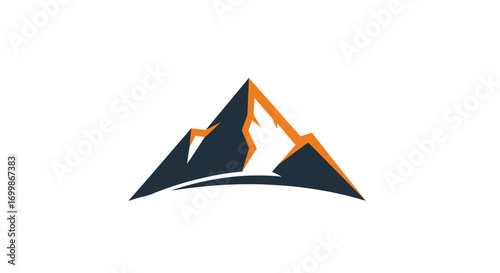 Abstract Mountain Peak Logo Design.