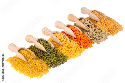 Different types of legumes ...