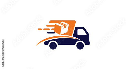 Fast Delivery Truck Logo Design.