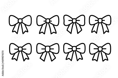 Elegant linear bow pattern on gradient background for fashion and design