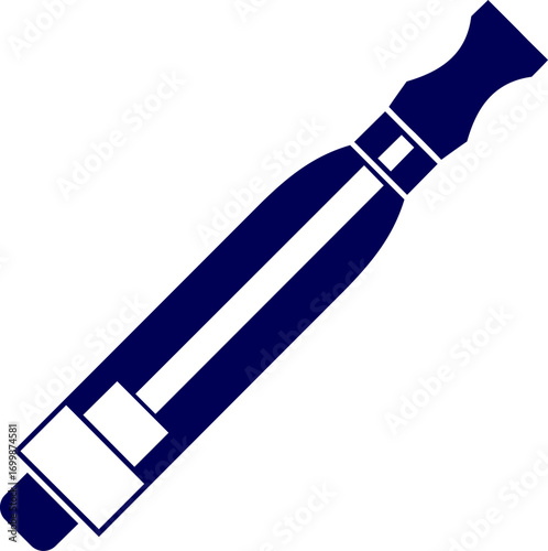 Vector of electronic cigarette. Silhouette of vape pen or clearomizer. Vape pen icon electronic cigarette vaporizer smoking alternative