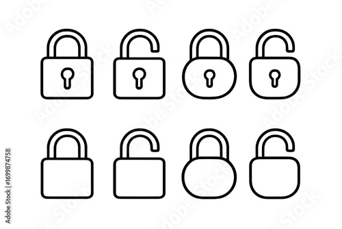 Glowing padlocks on gradient background for cybersecurity and data protection themes