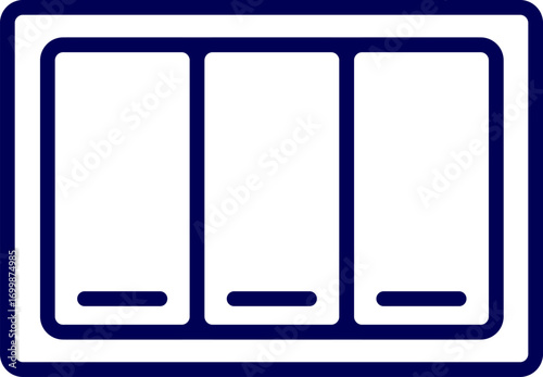 Vector of Electric switch. Electric switch board. Electric switch icon vector, Symbol, logo illustration. A classic wall light switch.