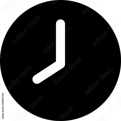 Clock Icon Button Vector illustration clip art