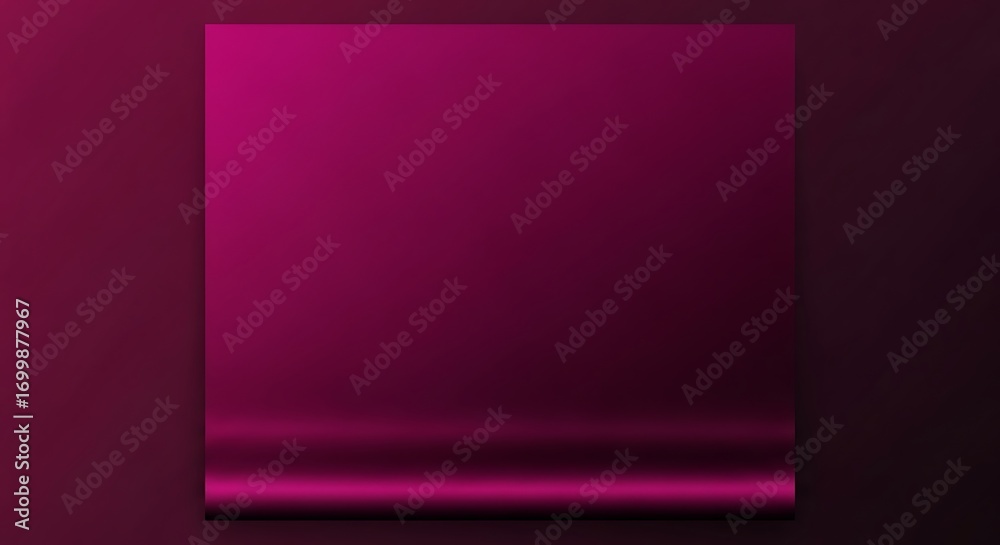 Fototapeta premium Magenta gradient background with a rolled bottom edge for product display