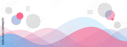 modern banner background pink and blue gradations waves shape.memphis.vector eps 10